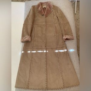 Lucy Paris Suede trench coat.
